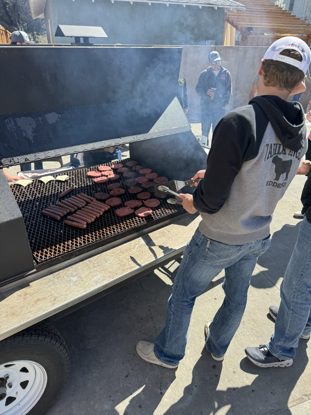 AGR brothers cooked for FFA students who visited the Kappa Chapter House in Lincoln, Nebraska