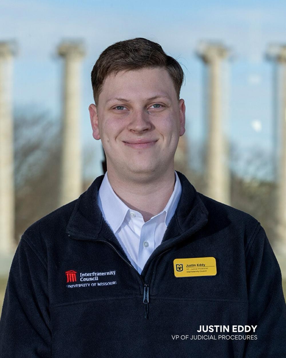 Justin Eddy of Theta Chapter at the University of Missouri was recognized for his work as a previous president of his IFC chapter.