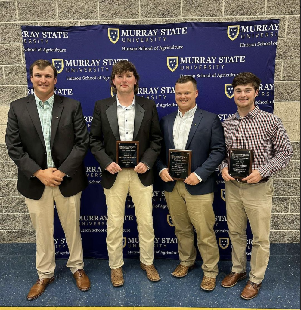 Three Alpha Gamma Rho brothers from Alpha Omega Chapter received awards for their hard work at Murray State's Hutson School of Agriculture.
